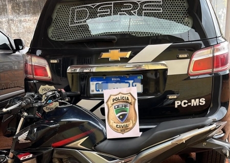 DERF recupera motocicleta furtada e prende jovem de 18 anos em Campo Grande