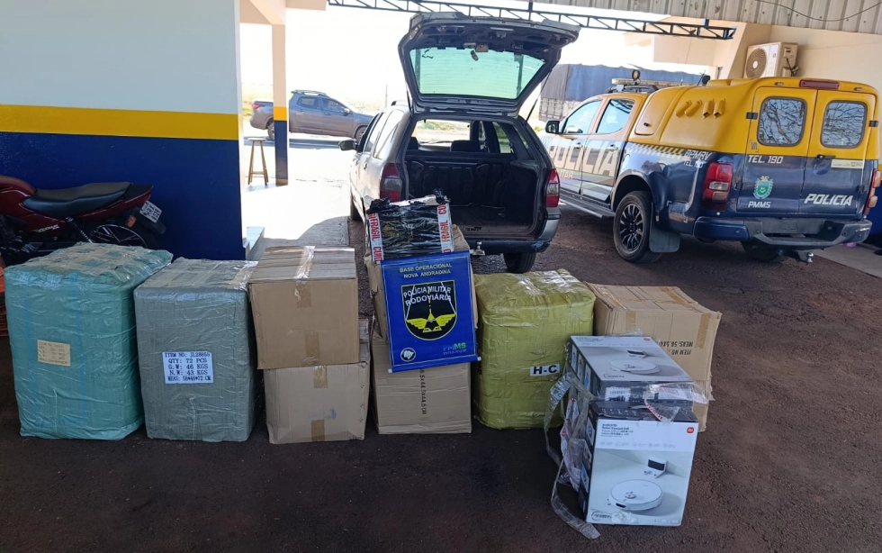 PMR apreende cargas de mercadorias estrangeiras na MS-134