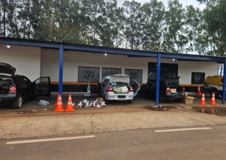 PMR apreende mercadorias estrangeiras e recupera veículo com restrição criminal na MS-164