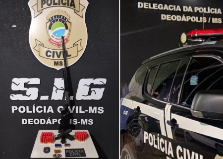 Polícia Civil prende dupla por comércio ilegal de arma e falsa comunicação de crime em Deodápolis