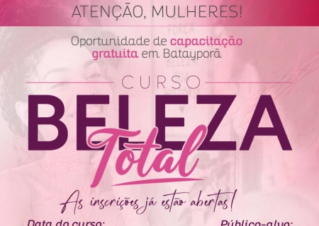 Curso gratuito vai capacitar mulheres em técnicas de beleza e cuidados pessoais em Batayporã