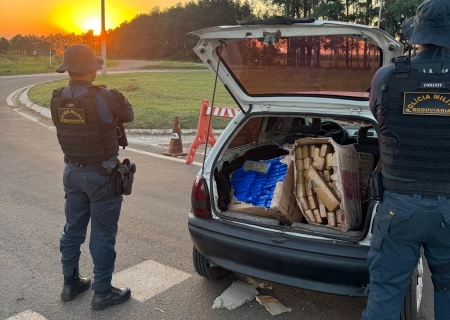 Carga de quase 400 quilos de maconha é apreendida pela Polícia Militar Rodoviária na MS-164