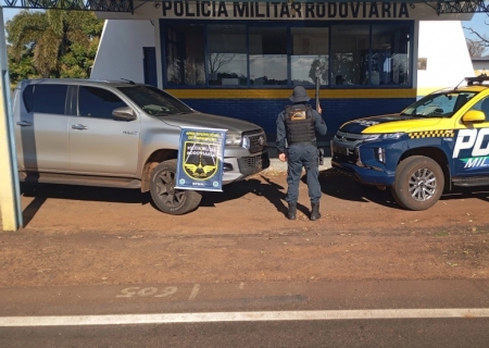 Dupla é presa com caminhonete furtada durante abordagem policial em Amambai