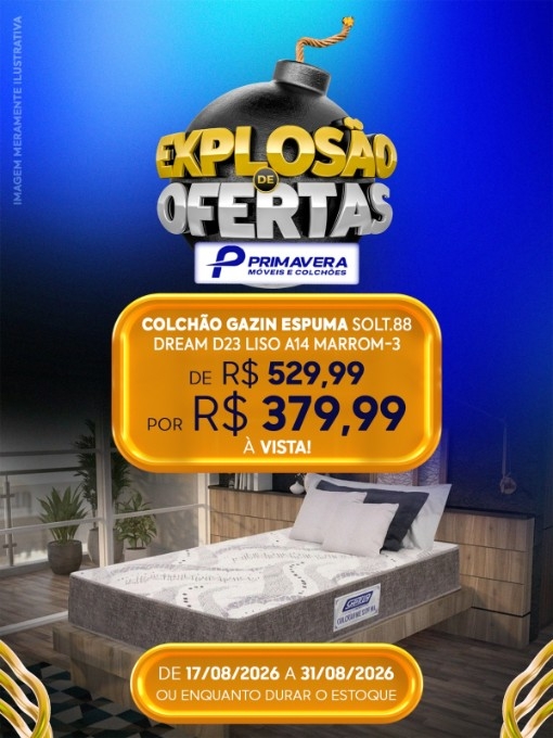 Primavera Móveis e Colchões promove ‘Explosão de Ofertas’ em Nova Andradina