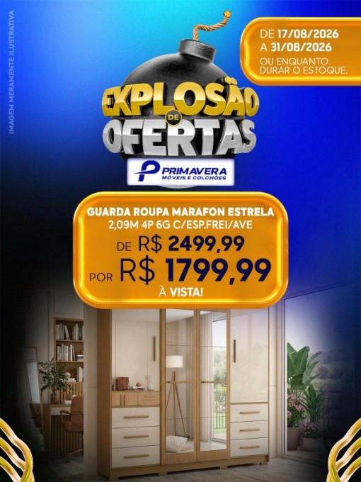 Primavera Móveis e Colchões promove ‘Explosão de Ofertas’ em Nova Andradina