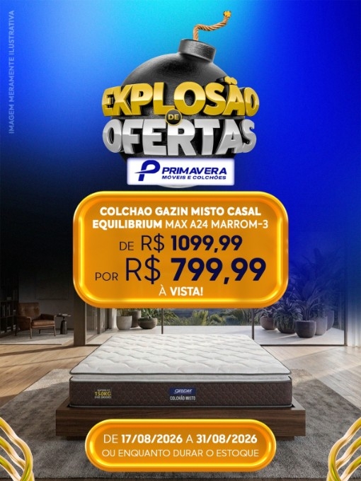 Primavera Móveis e Colchões promove ‘Explosão de Ofertas’ em Nova Andradina