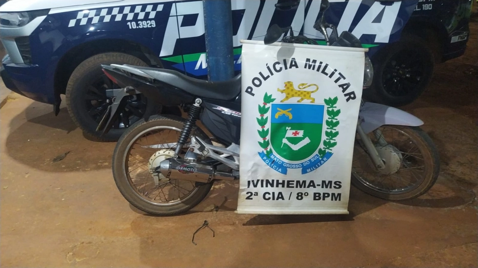 Motociclista fica ferido após colisão com carro em Ivinhema