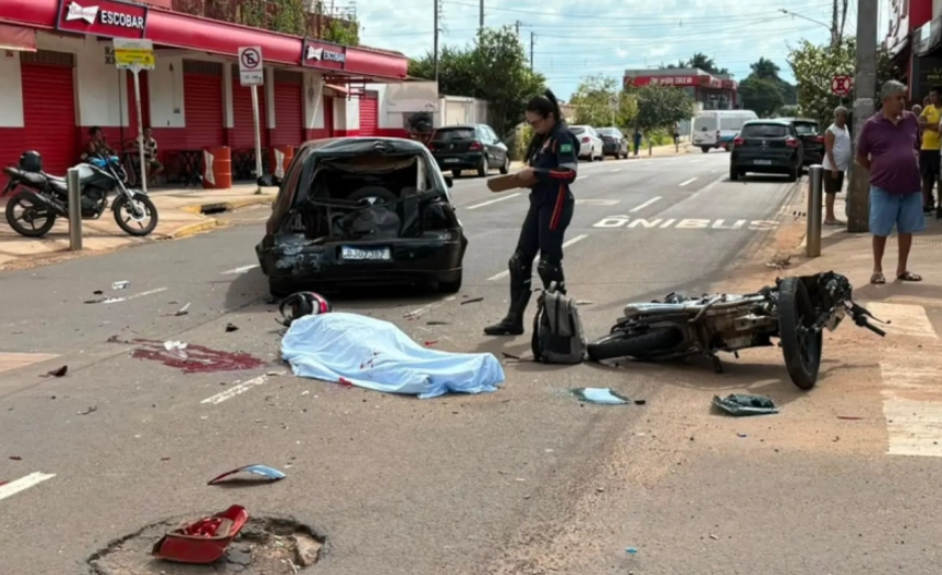 Motociclista de 37 anos morre após bater na traseira de carro em Campo Grande