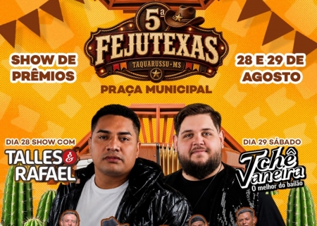 Fejutexas começa nesta sexta-feira em Taquarussu