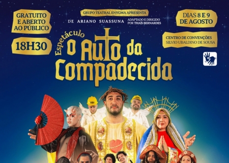 ‘O Auto da Compadecida’ estreia hoje em Nova Andradina com entrada gratuita
