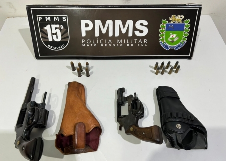 PM apreende dois revólveres e munições com idoso em Maracaju
