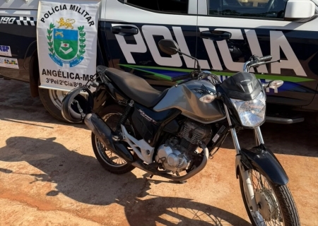 Motocicleta furtada é localizada pela Polícia Militar em Angélica