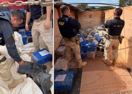 Carreteiro tenta fugir e é preso com mais de 3 toneladas de maconha em Ivinhema