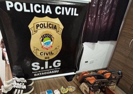 Polícia recupera objetos furtados e prende dois em Bataguassu
