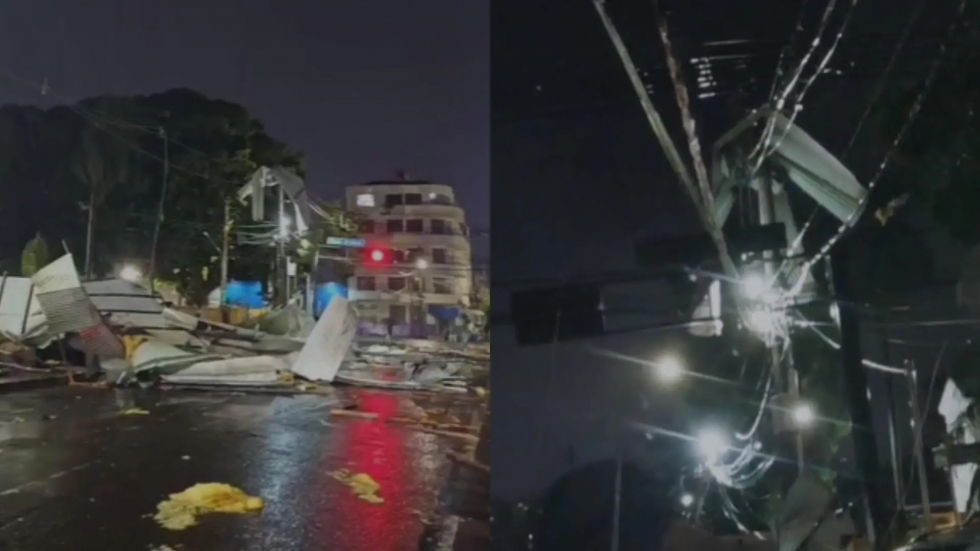 Temporal com ventos de 85 km/h deixa rastro de destruição em Campo Grande