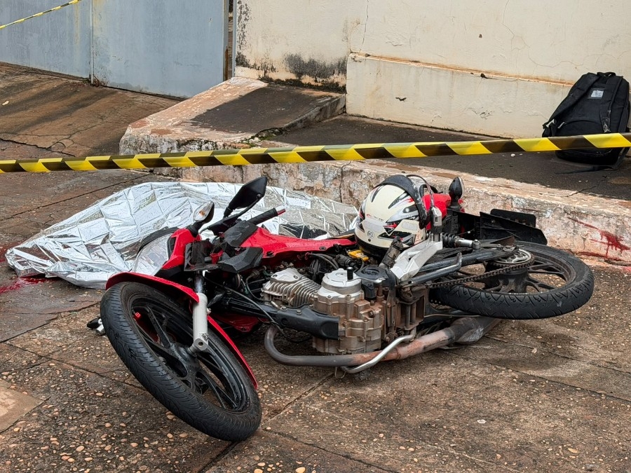 Motociclista morre em colisão no centro de Nova Andradina