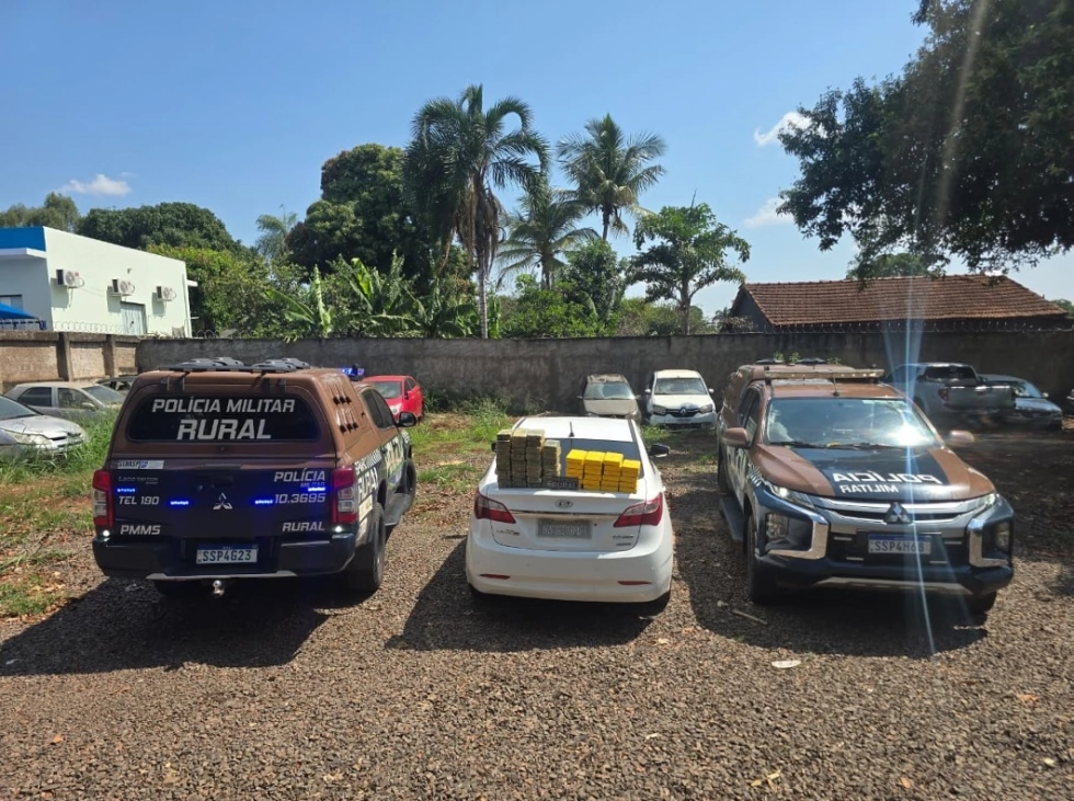 PM Rural apreende quase 60 kg de cocaína na BR-262 em Terenos