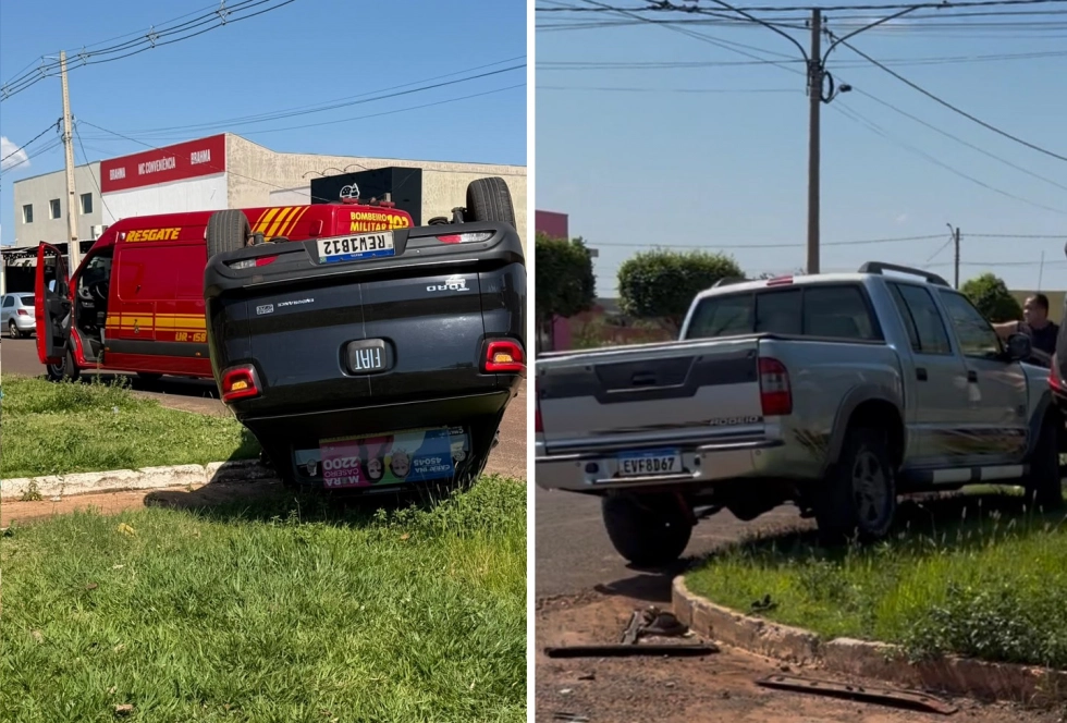 Motorista é preso por embriaguez após colisão e capotamento em Nova Andradina