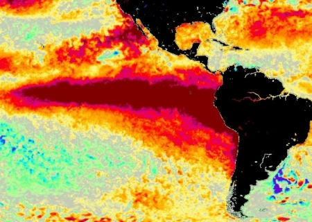 Pacífico bate recorde de calor em meio a El Niño muito forte