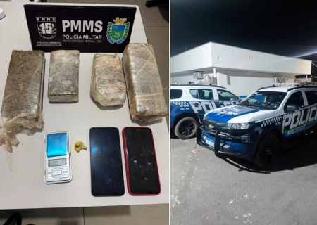 PM prende dois jovens com 2,4 kg de drogas em Nova Alvorada do Sul