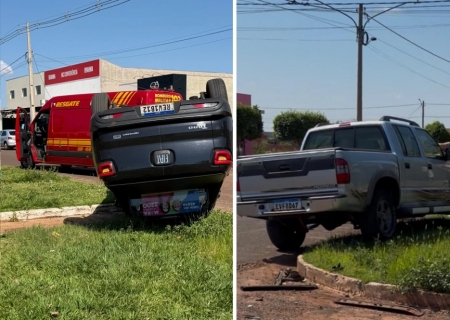 Motorista é preso por embriaguez após colisão e capotamento em Nova Andradina