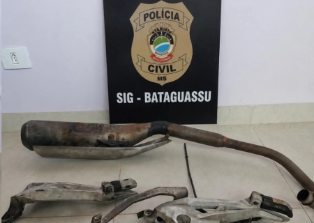 Polícia identifica envolvidos em furto de moto e recupera peças em Bataguassu