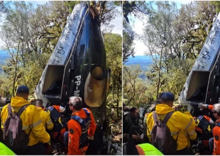 Corpos de vítimas de queda de helicóptero em SC são liberados