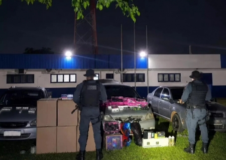 PM apreende canetas emagrecedoras e 60 mil cigarros na MS-162