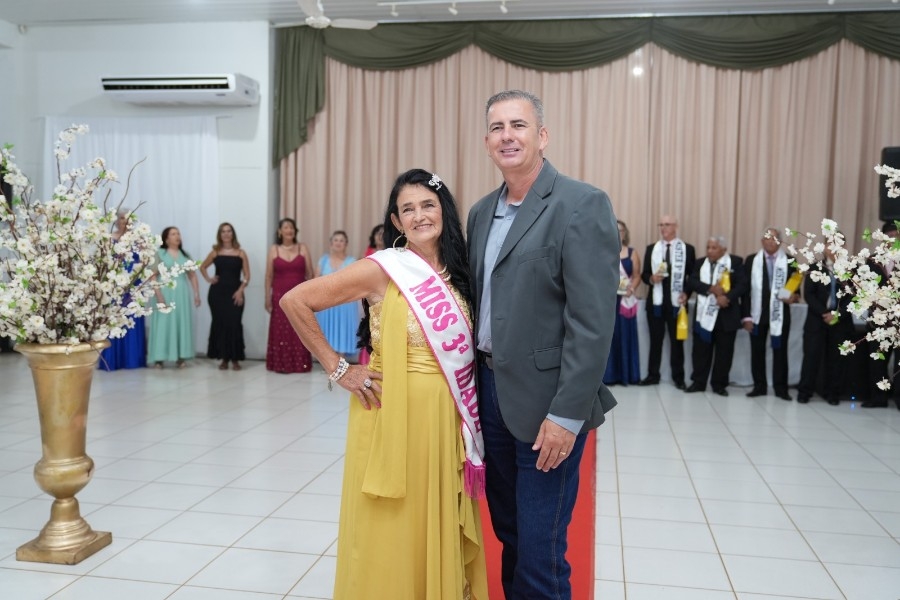 Noite de glamour e celebração consagra Miss e Mister Terceira Idade 2026 em Nova Andradina