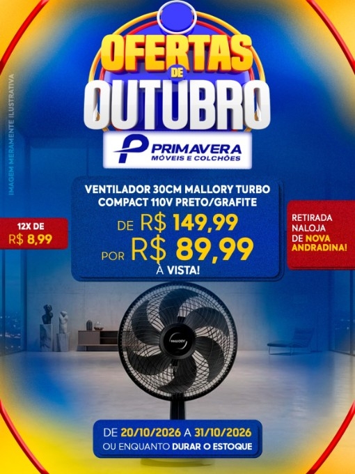 Primavera Móveis anuncia ofertas com descontos de até 44% em Nova Andradina