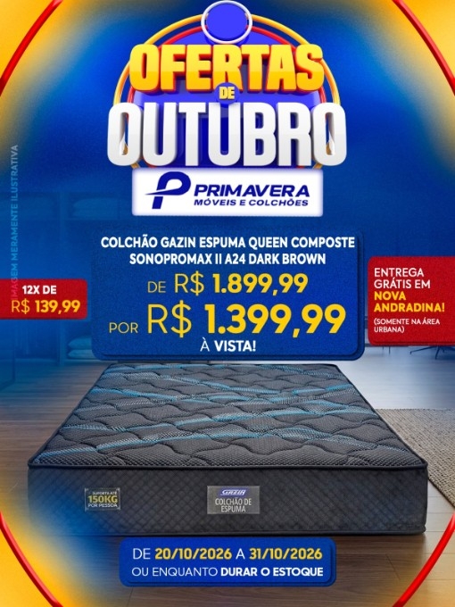 Primavera Móveis anuncia ofertas com descontos de até 44% em Nova Andradina