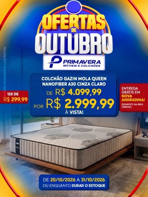 Primavera Móveis anuncia ofertas com descontos de até 44% em Nova Andradina