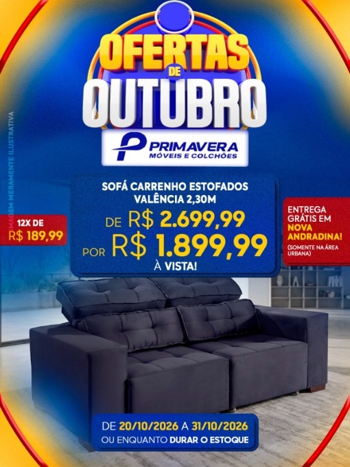 Primavera Móveis anuncia ofertas com descontos de até 44% em Nova Andradina