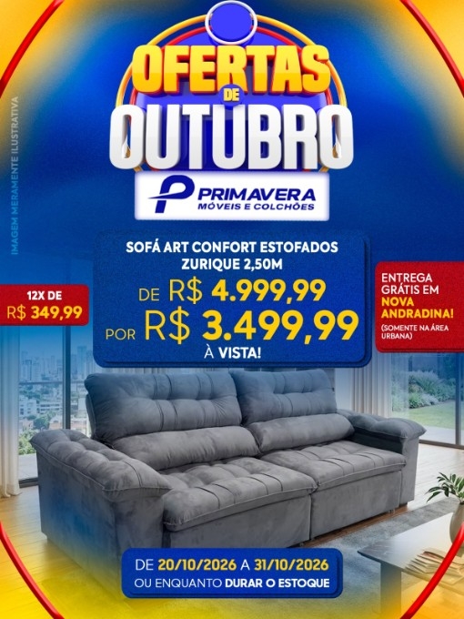 Primavera Móveis anuncia ofertas com descontos de até 44% em Nova Andradina