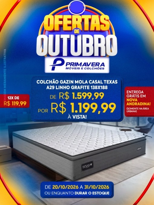 Primavera Móveis anuncia ofertas com descontos de até 44% em Nova Andradina