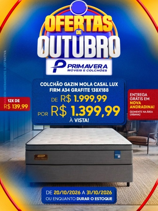 Primavera Móveis anuncia ofertas com descontos de até 44% em Nova Andradina