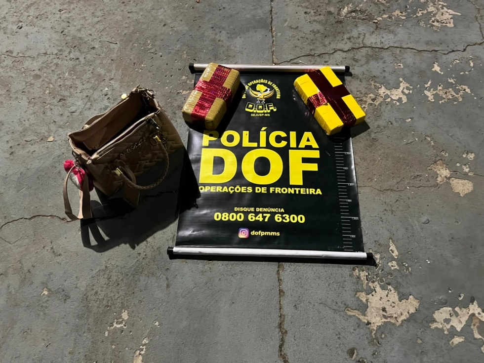 Mulher é presa com mais de 2 kg de cocaína durante abordagem na BR-262 em Anastácio