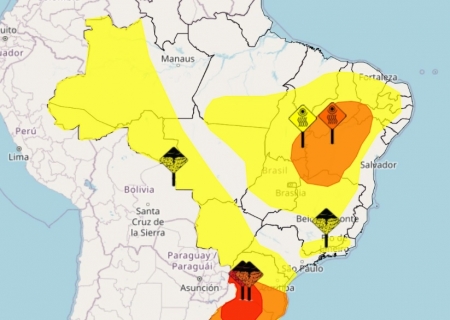 Inmet alerta para tempestades em MS; Vale do Ivinhema no radar
