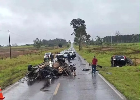 Casal morre e bebê fica gravemente ferido em acidente na MS-164