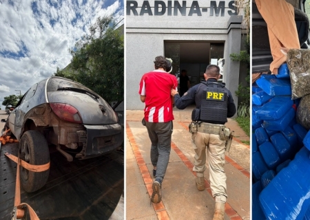 PRF apreende carga de drogas e prende motorista na BR-376, em Nova Andradina