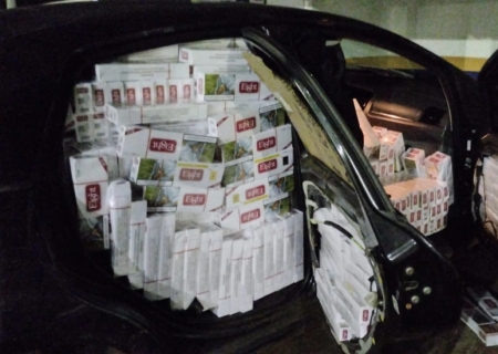 Veículo é abandonado com 1,9 mil pacotes de cigarros contrabandeados na MS-164