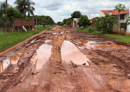 Moradores cobram pavimentação da Rua Gino Lima em Nova Andradina