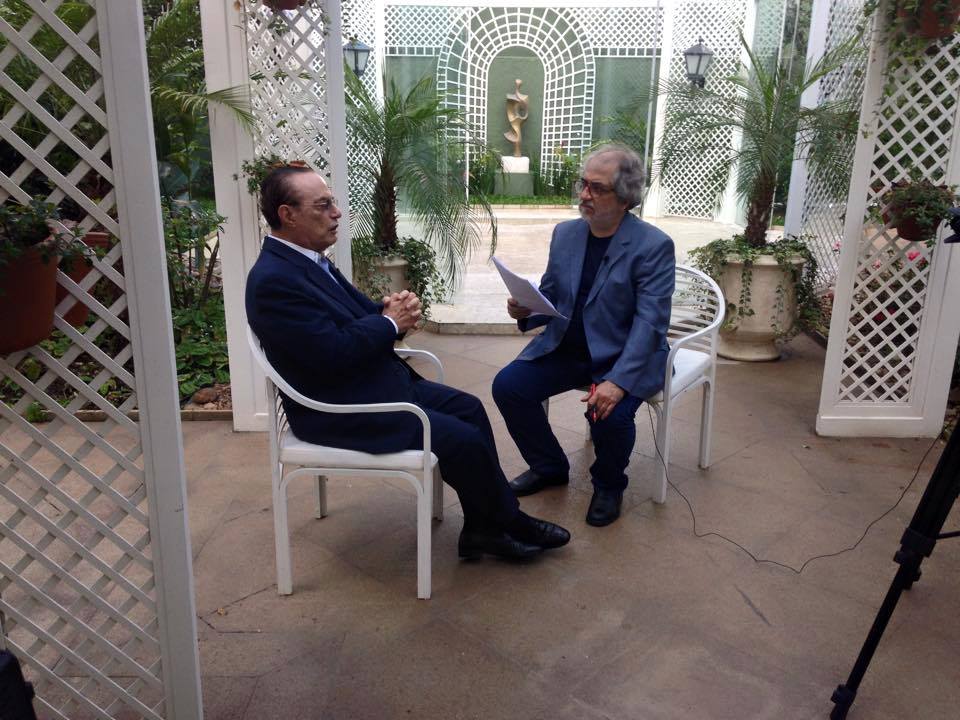 Deputado Federal Paulo Maluf sendo entrevistado por Geneton Moraes Neto - Foto: Reprodu&ccedil;&atilde;o/Facebook