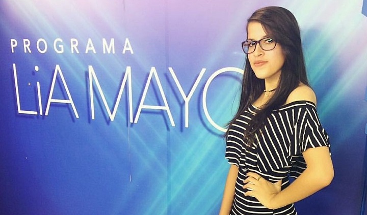 J&eacute;ssica Ferreira Rocha no programa de TV &ndash; Foto: Arquivo pessoal