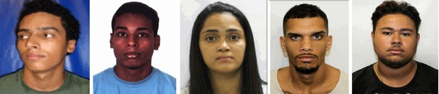Presos pela PF no plano para resgatar Marcelo Piloto: Alan, Juarez, Marisa, Thiago e Wanderson - Foto: PF/Divulga&ccedil;&atilde;o