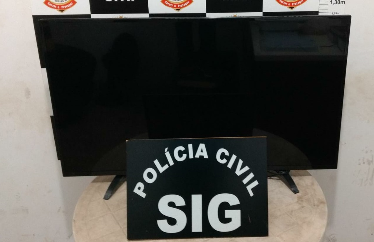 TV recupera pelos agentes da SIG - Foto: PC-MS/Divulga&ccedil;&atilde;o