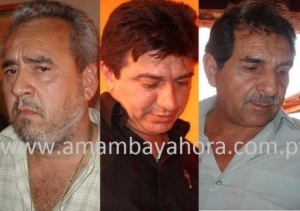 Bet&atilde;o, Vladenilson e Ilson, em foto divulgada pelo site Amambay Haora, em 2008