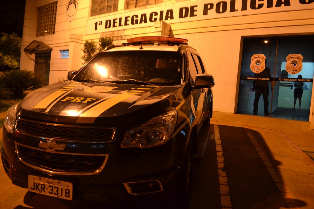 Flagrante sendo lavrado na Delegacia de Nova Andradina - Foto: Jornal da Nova