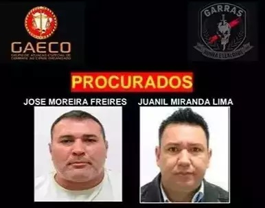 Jos&eacute; Moreira Freires e Juanil Miranda Lima, em material da opera&ccedil;&atilde;o Omert&agrave;, que investiga mil&iacute;cia armada - Foto: Reprodu&ccedil;&atilde;o de pe&ccedil;a processual