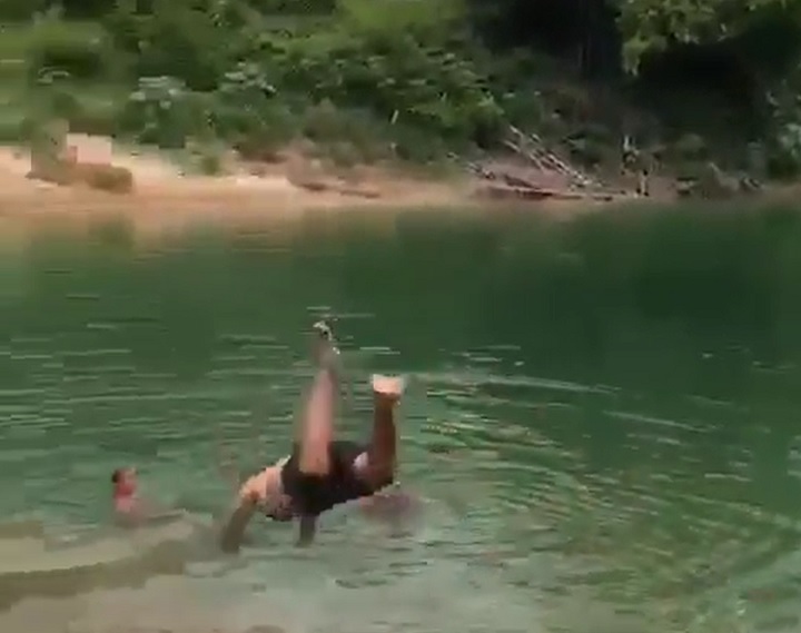 Este foi o último pulo no rio de Elder - Foto: Reprodução/Instagram